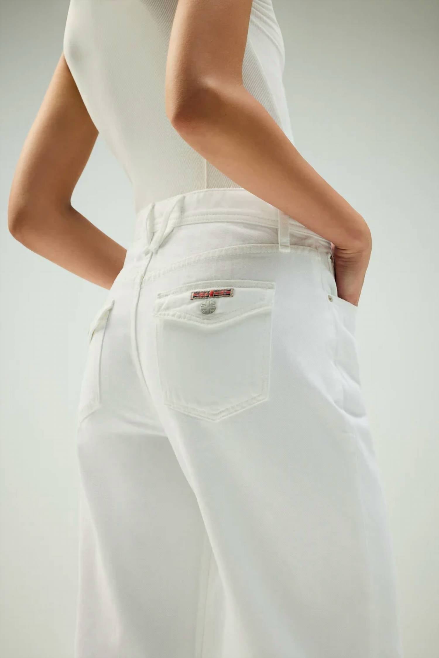 Hudson - Jodie Loose Fit Wide Leg Jean With Flap