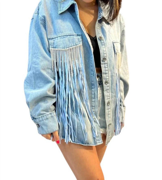 Jadyk - Tyra Double Fringe Denim Shacket