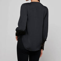 L'Agence - Ava Lace Cuff Blouse