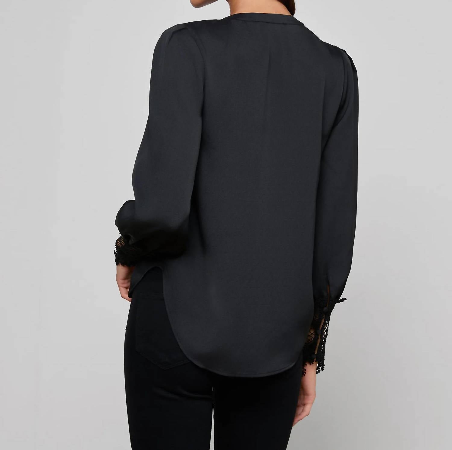 L'Agence - Ava Lace Cuff Blouse