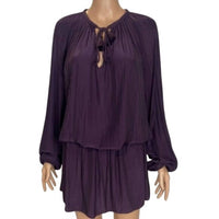 Ramy Brook Women's Clarinda Smocked Mini Dress in purple - women's dress