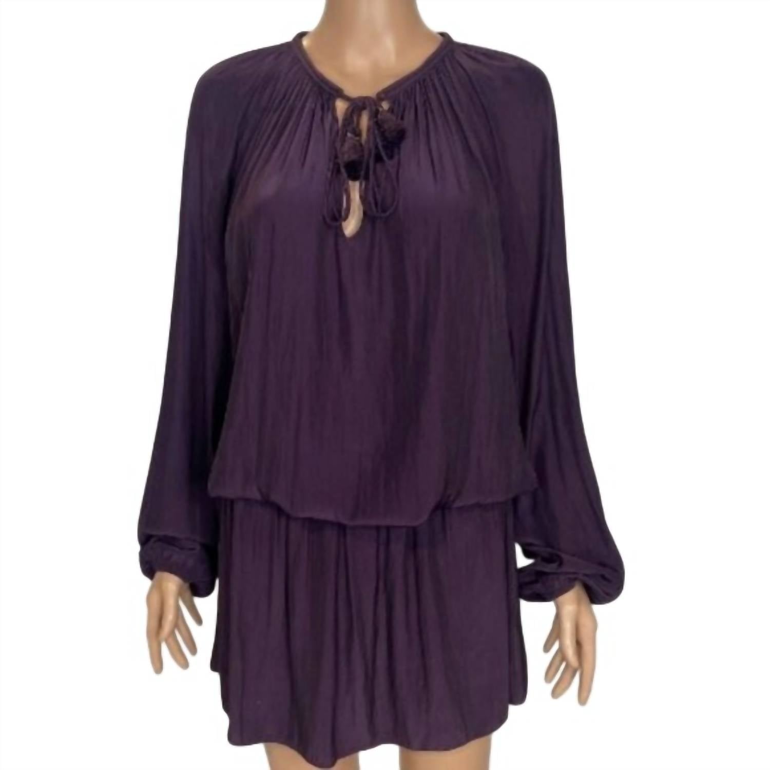 Ramy Brook Women's Clarinda Smocked Mini Dress in purple - women's dress