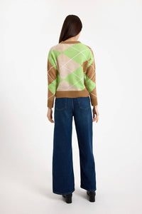 Brodie Cashmere - Argyle Crewneck Sweater
