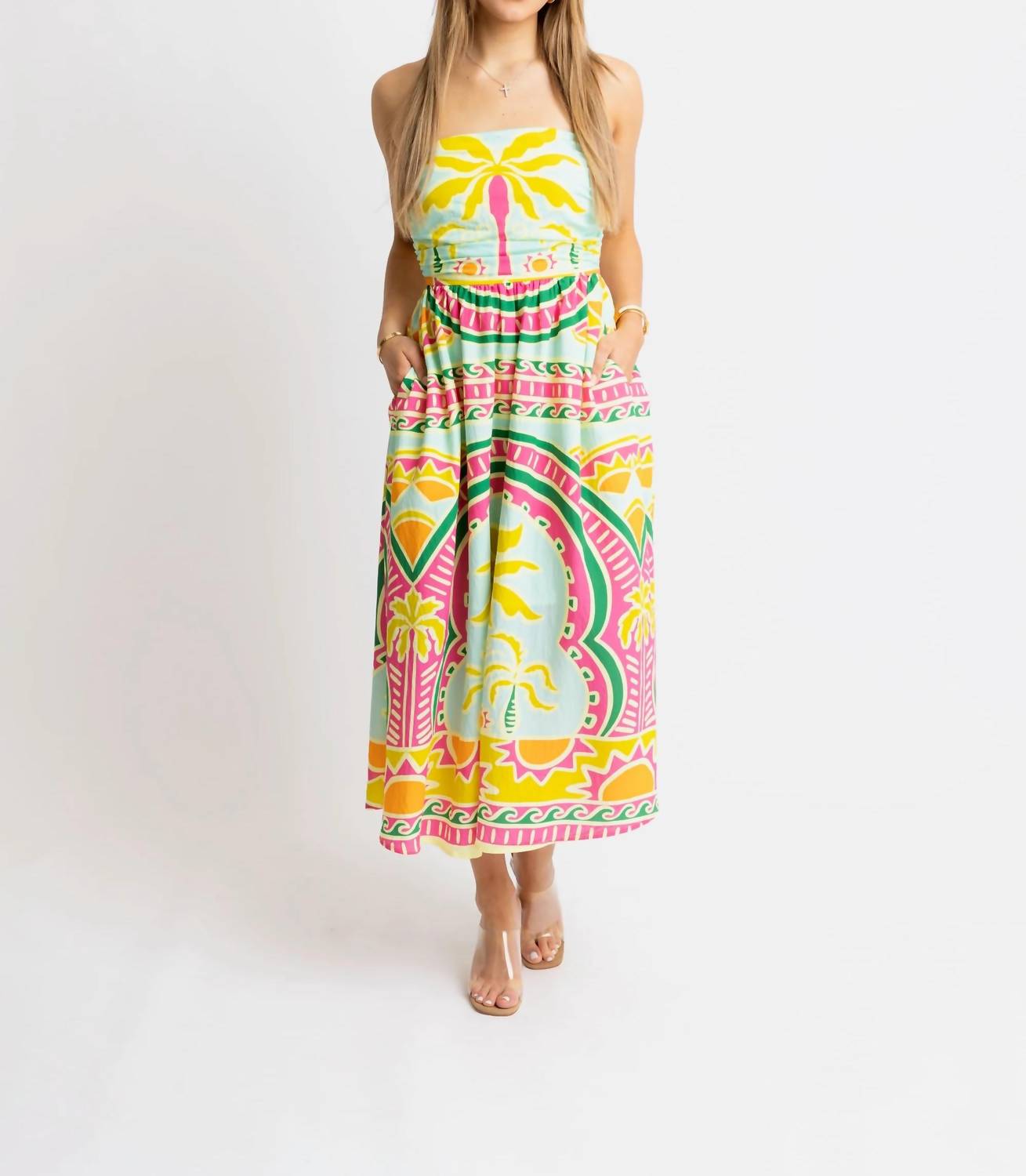 Karlie - Palm Beach Strapless Maxi Dress