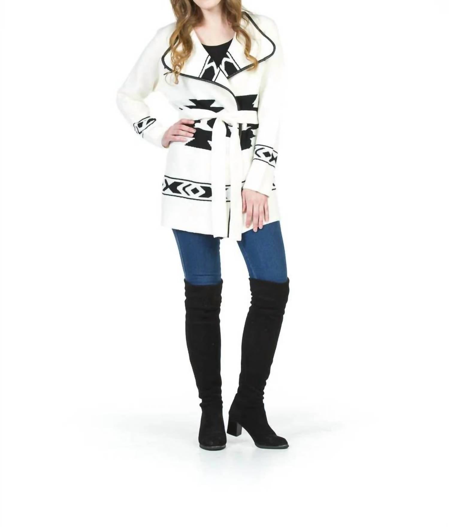 Papillon - Global Design Belted Cardigan
