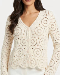 Pol - Soft Scallop Knitted V-neck Cardigan