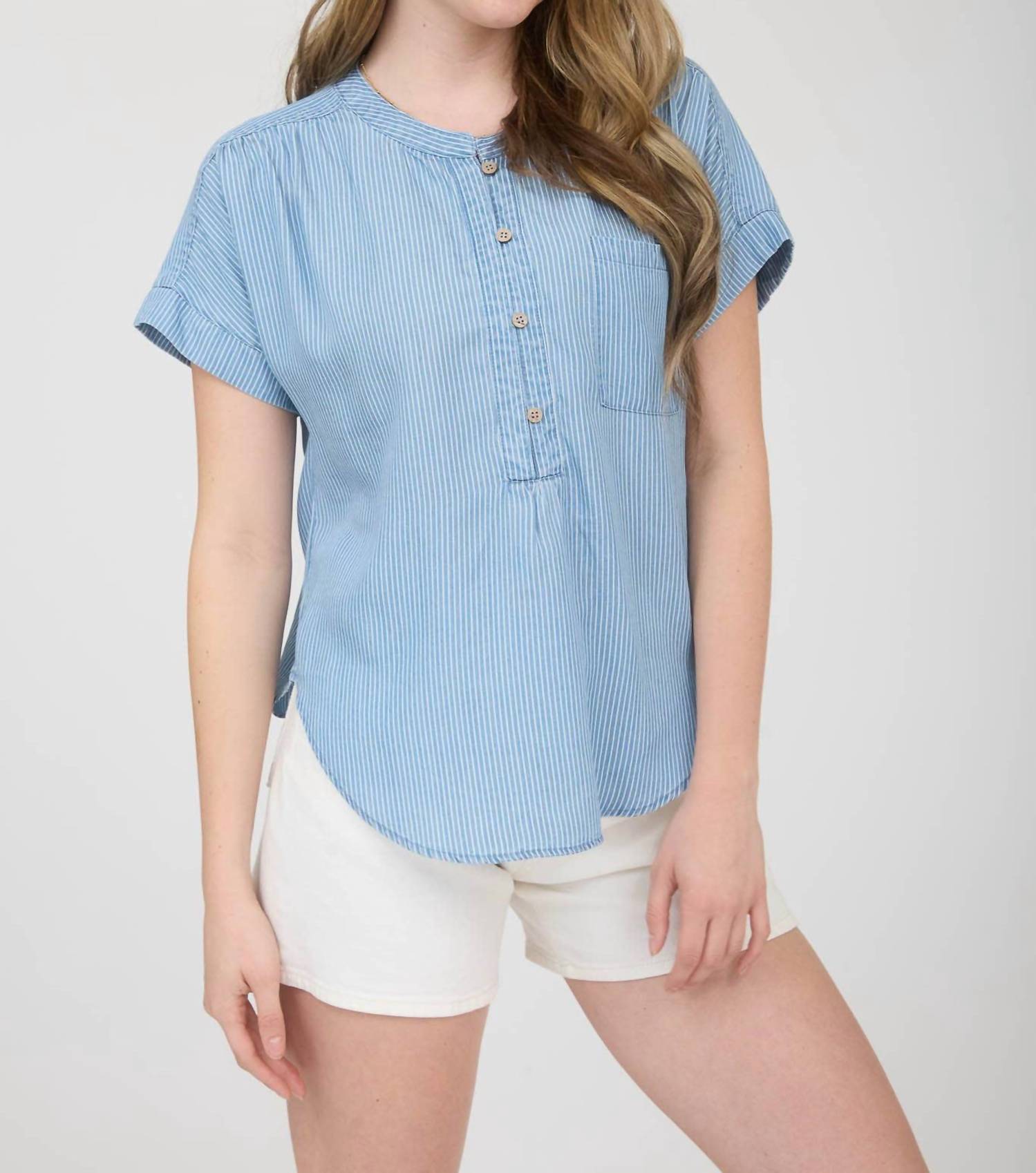 Blu Pepper - Seabreeze Stripe Henley Top