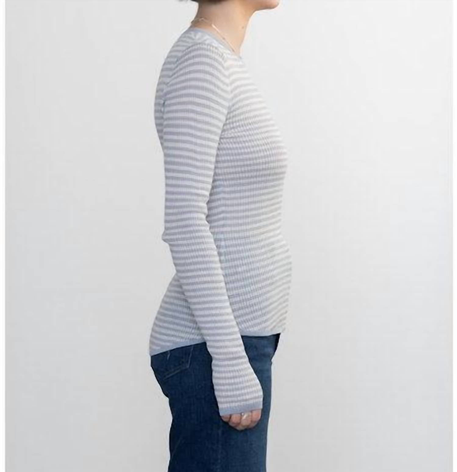 Margaret O'Leary - Shirtail Waffle Crew Top