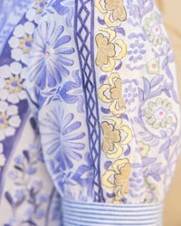 Voy - Embroidered Mixed Print Mini Dress