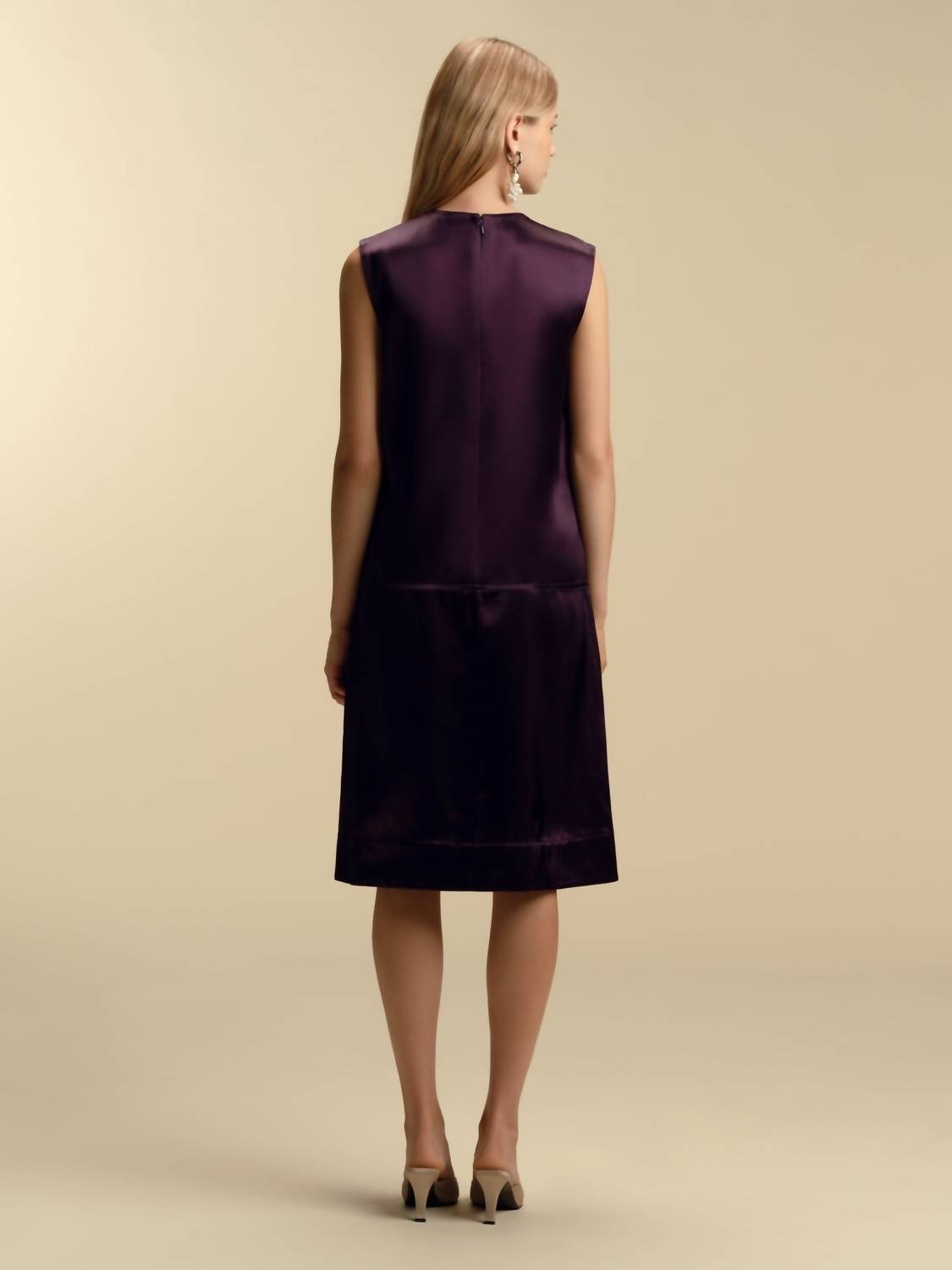 Marina Moscone - Satin Bust Detail Dress