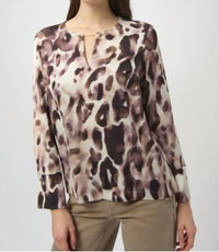 Joseph Ribkoff - Animal-print V-neck Top