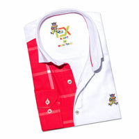 Eight X - Part Plaid Frog Oxford Button Down Shirt