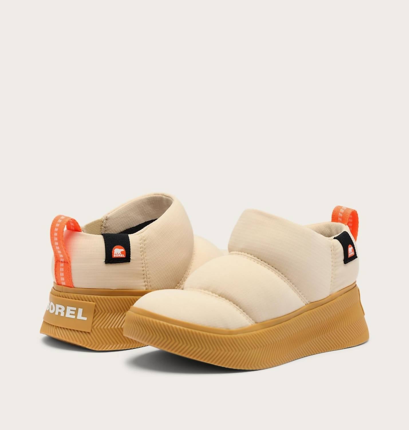 SOREL Youth Out N About Iv Mini Puffy Boots in honey white gum - kids' boots - alternate view