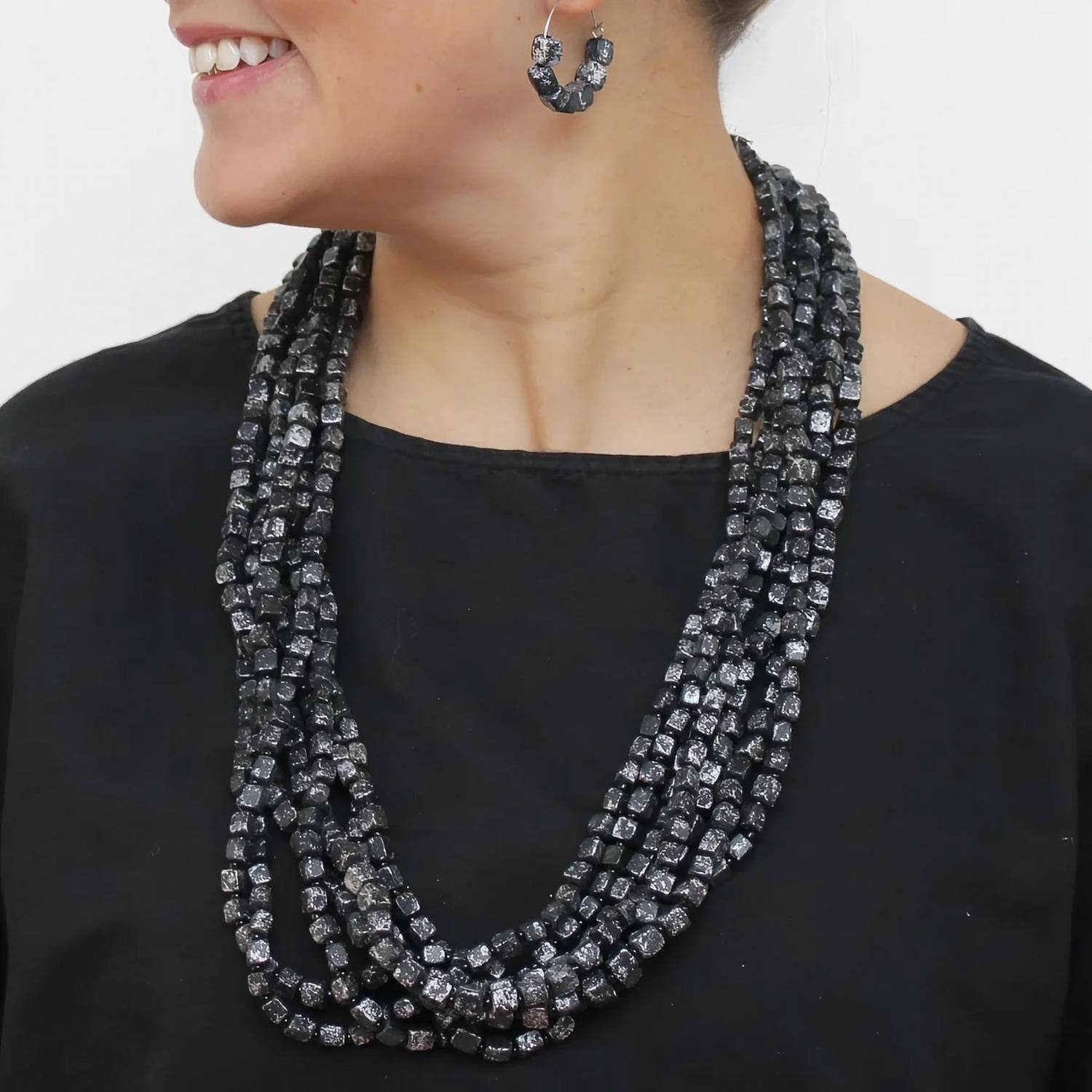 Sylca Designs - Strand Beaded Lacey Necklace