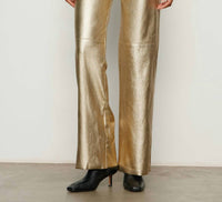 Sanctuary Cadence Relaxed Straight Pants in platinum 1 - women's pants - detail view