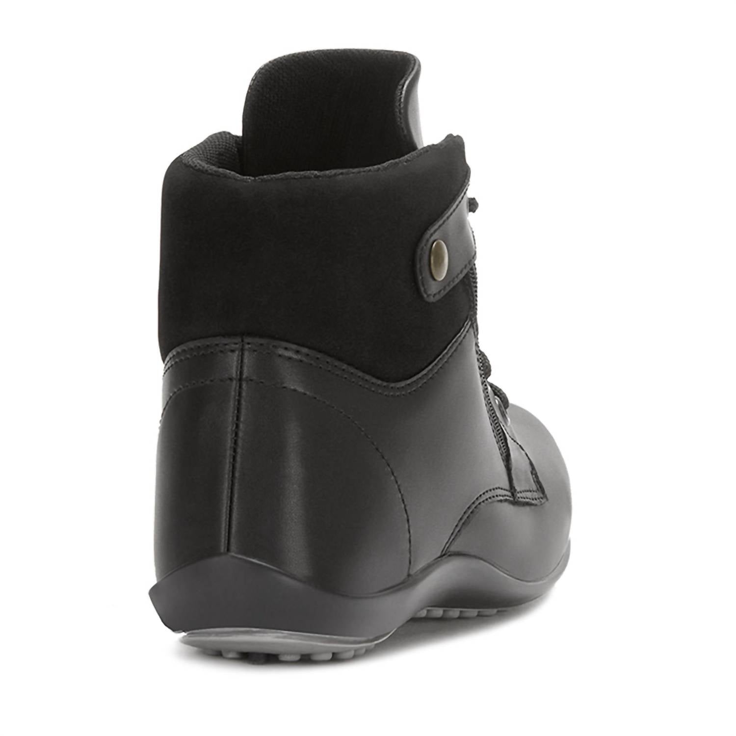Andrea - Women's Flat Booties With Side Zipper