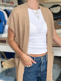 White + Warren - Cashmere Long Open Cardigan