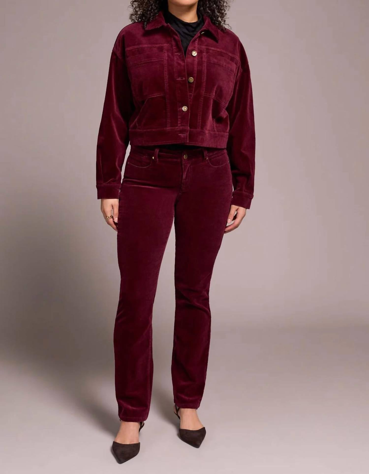Tribal - Button-front Stretch Corduroy Jacket