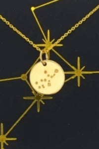 Lotus Jewelry Studio Women's Zodiac Necklace in vergo - women's jewelry - detail view