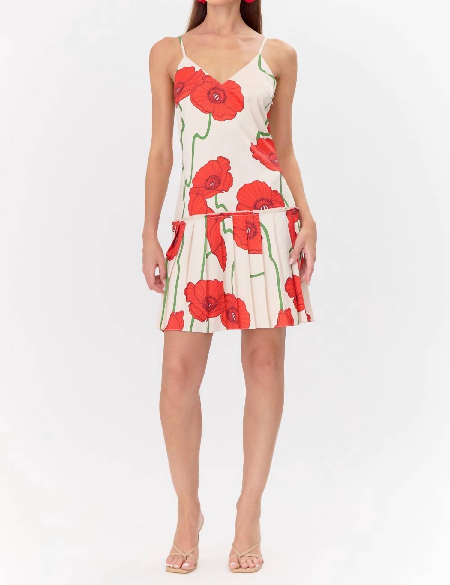 Adelyn Rae - Abstract Rose Print Mini Dress