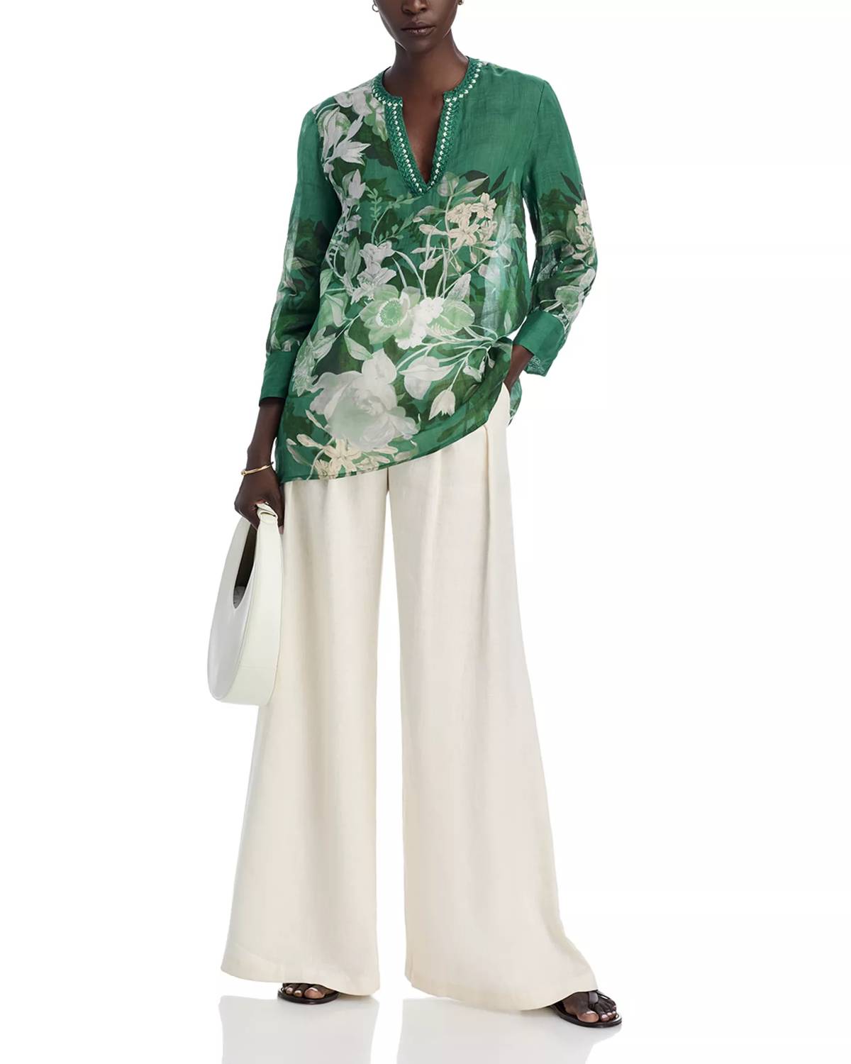 Johnny Was Henley Voyager Tunic in ezze - women's shirt - alternate view