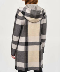 Joseph Ribkoff - Brushed Jacquard Sweater Cover Up Hoodie