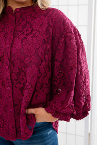 Fate - Jayne Lace Bubble Sleeve Blouse