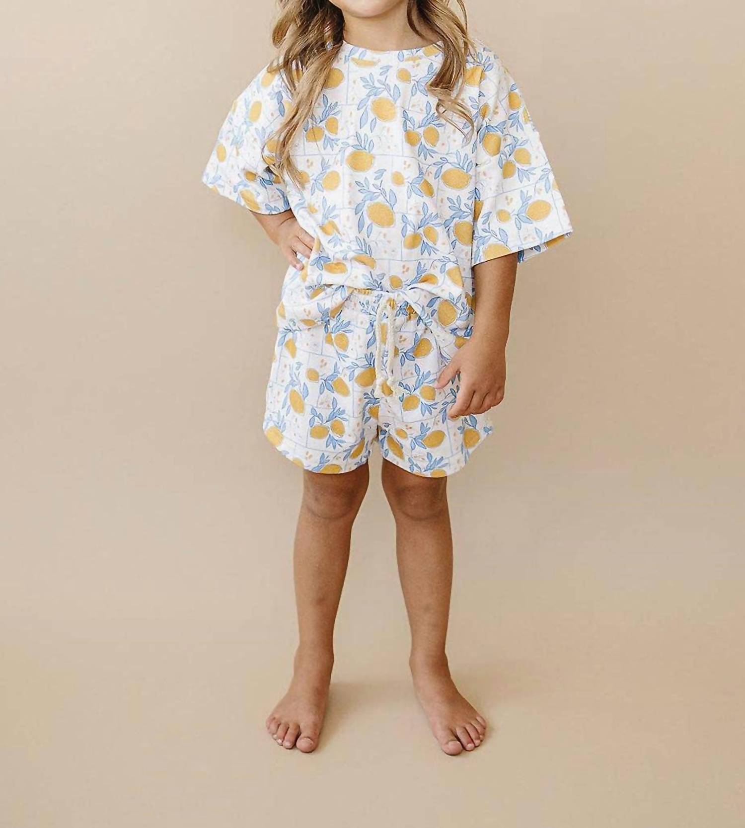 Lucky Panda Kids - Kids Lemon Shorts Set