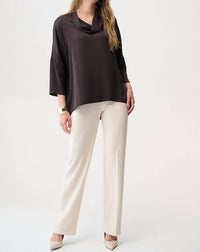 Joseph Ribkoff - Recycled Satin Boxy Tunic With Cowl Collar