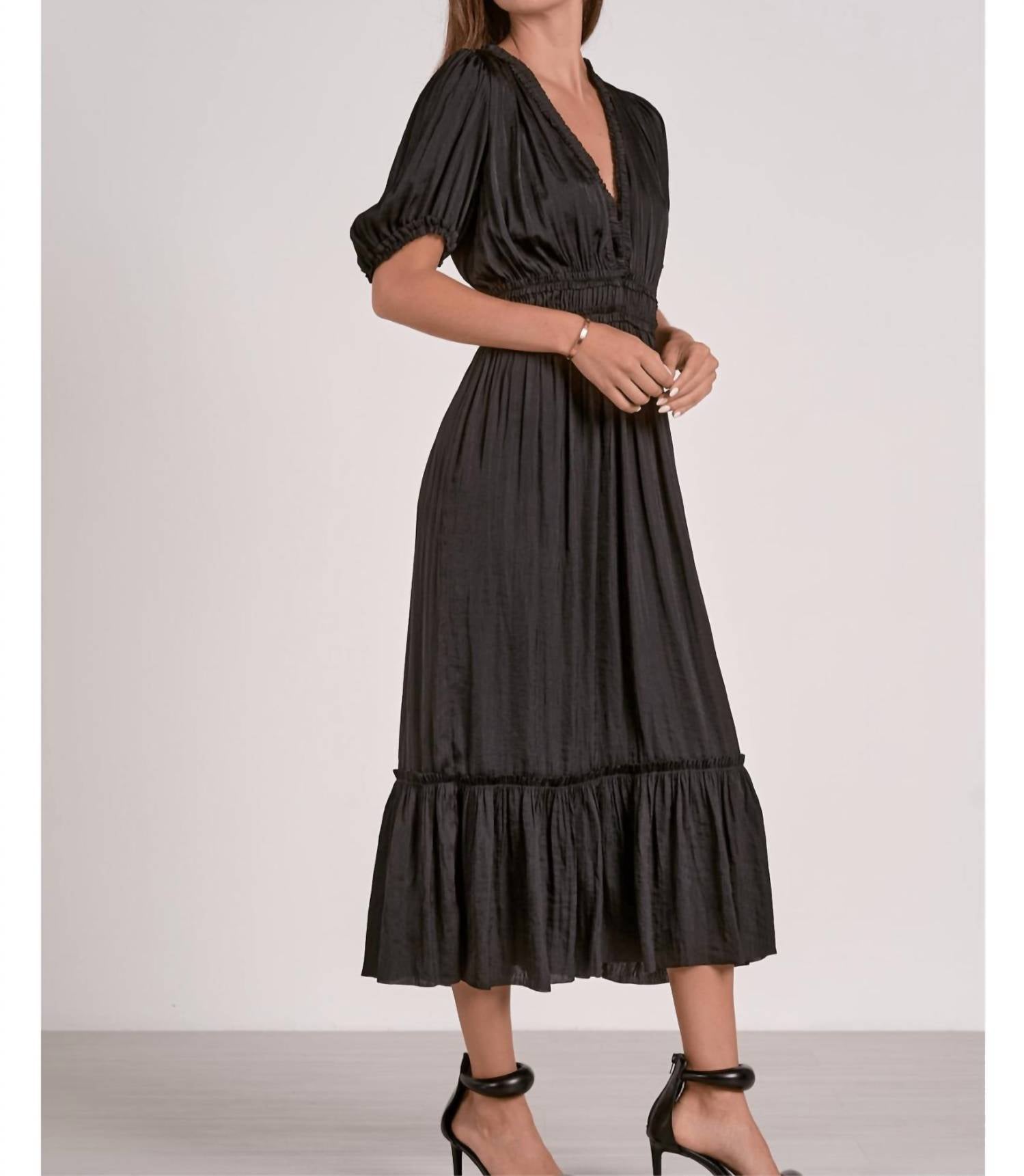 Elan - V-neck Midi Dress