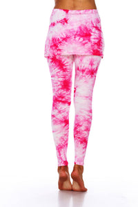 White Mark - Tie Dye Skirted Leggings