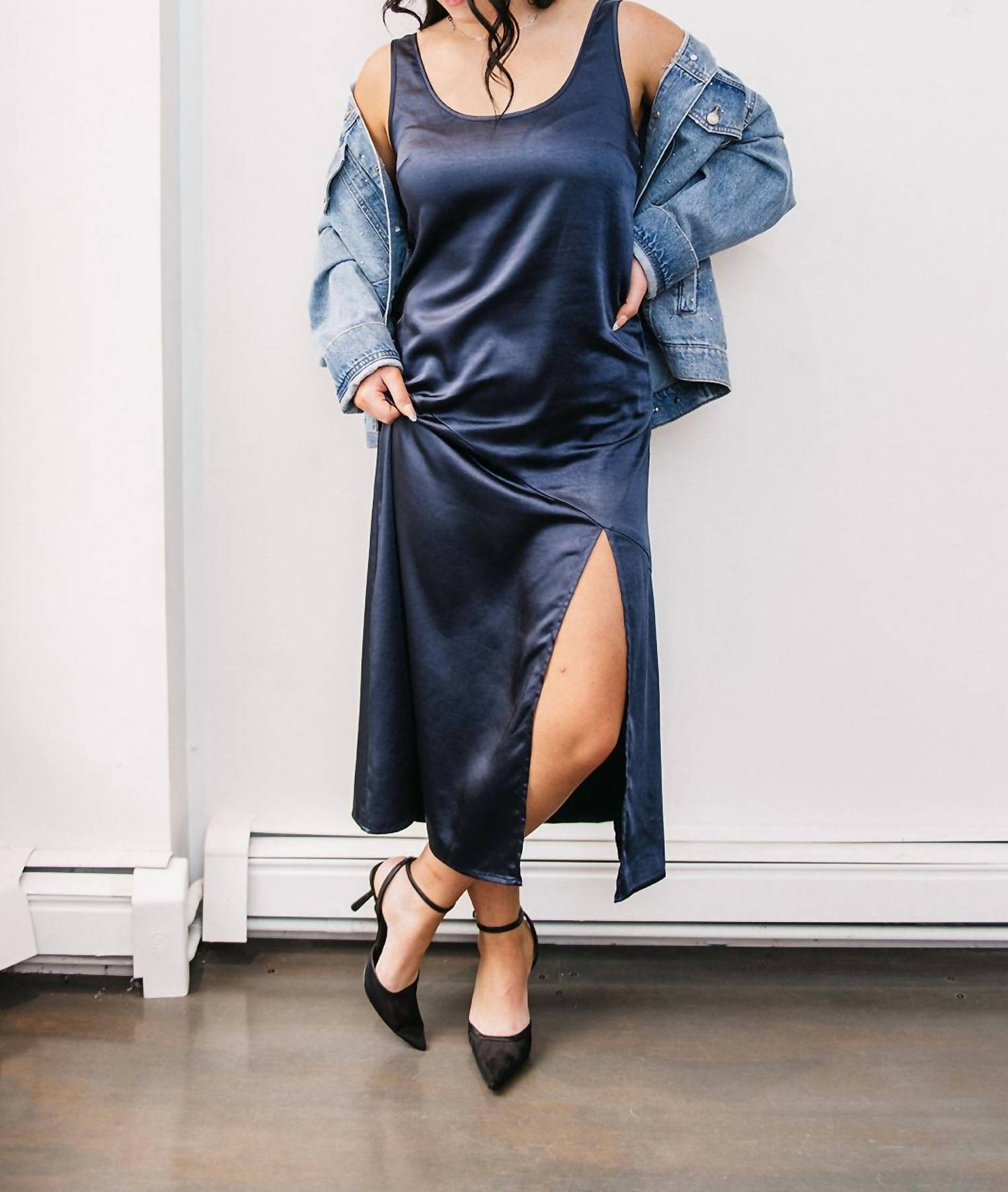 Crescent - Satin Tank Dress