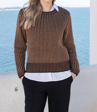 Marble - Ribbed Knit Removable Snood Jumper