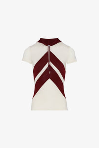Jean Paul Gaultier - Hooded Chevron Jersey Top