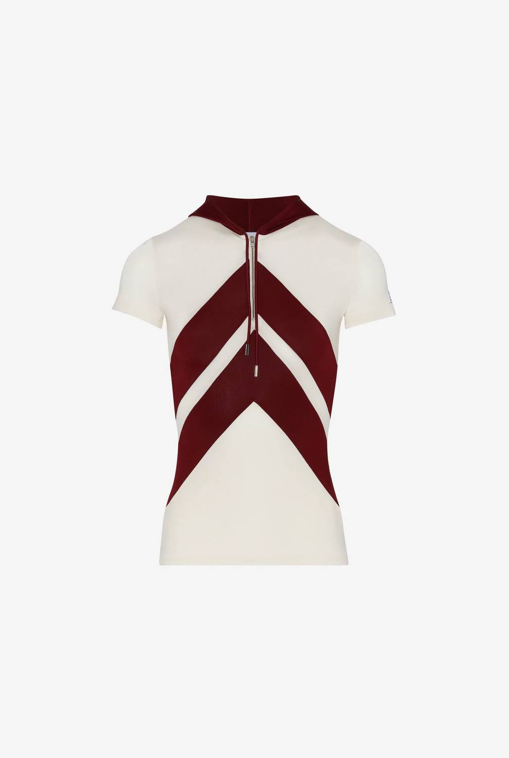 Jean Paul Gaultier - Hooded Chevron Jersey Top