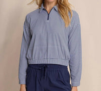 Southern Tide - Kira Half Zip Stripe Pullover Sweatshirt