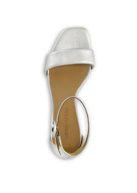 BERNARDO Women's Carla Platform Sandal in silver antique calf - women's sandal - view 6