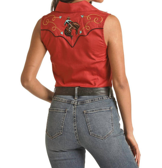 Rock & Roll Denim - Sleeveless Snap Front Western Shirt