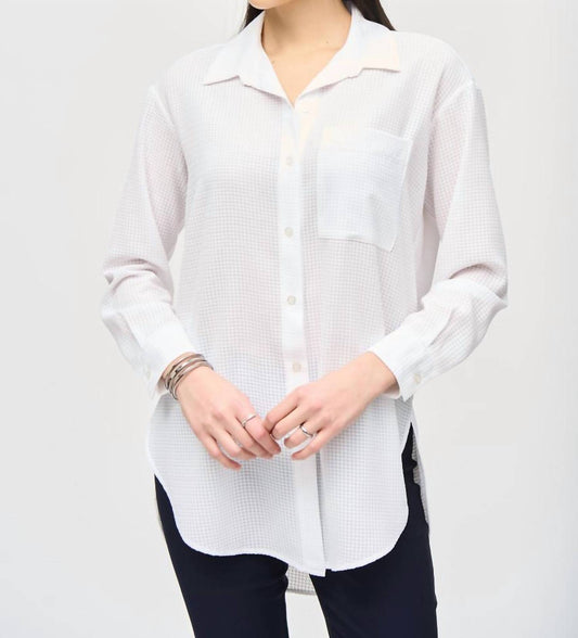 Joseph Ribkoff - Long Woven High Low Blouse
