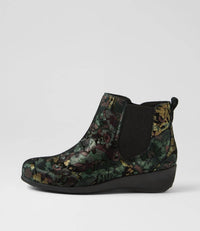 Ziera Women's Shanghai Xf Boots in black forest flower - women's shoe