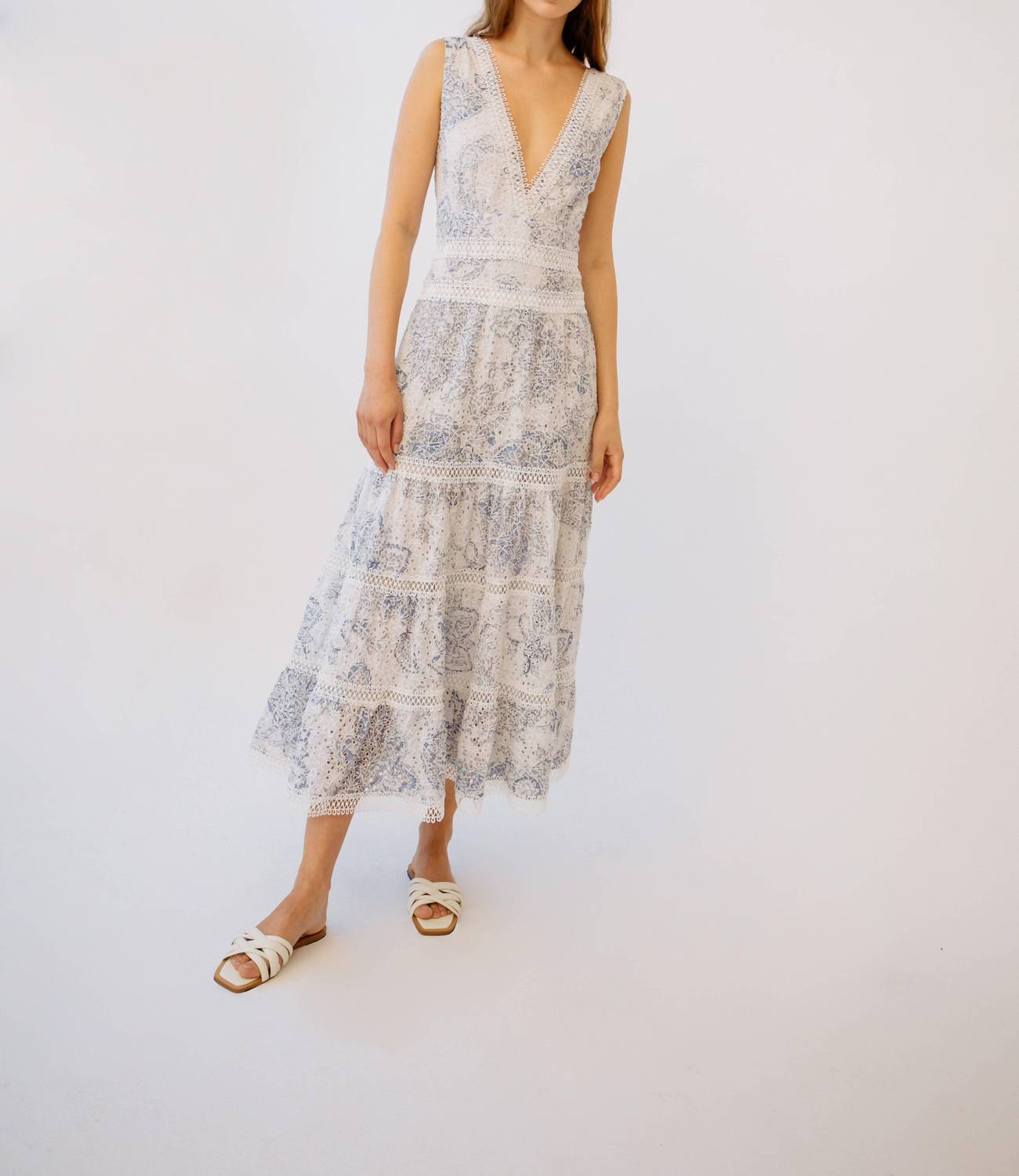 Guadalupe Design - Naina V-neck Long Dress