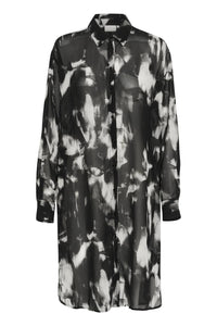 Kaffe - Kaaska Sheer Long Sleeves Shirt Dress