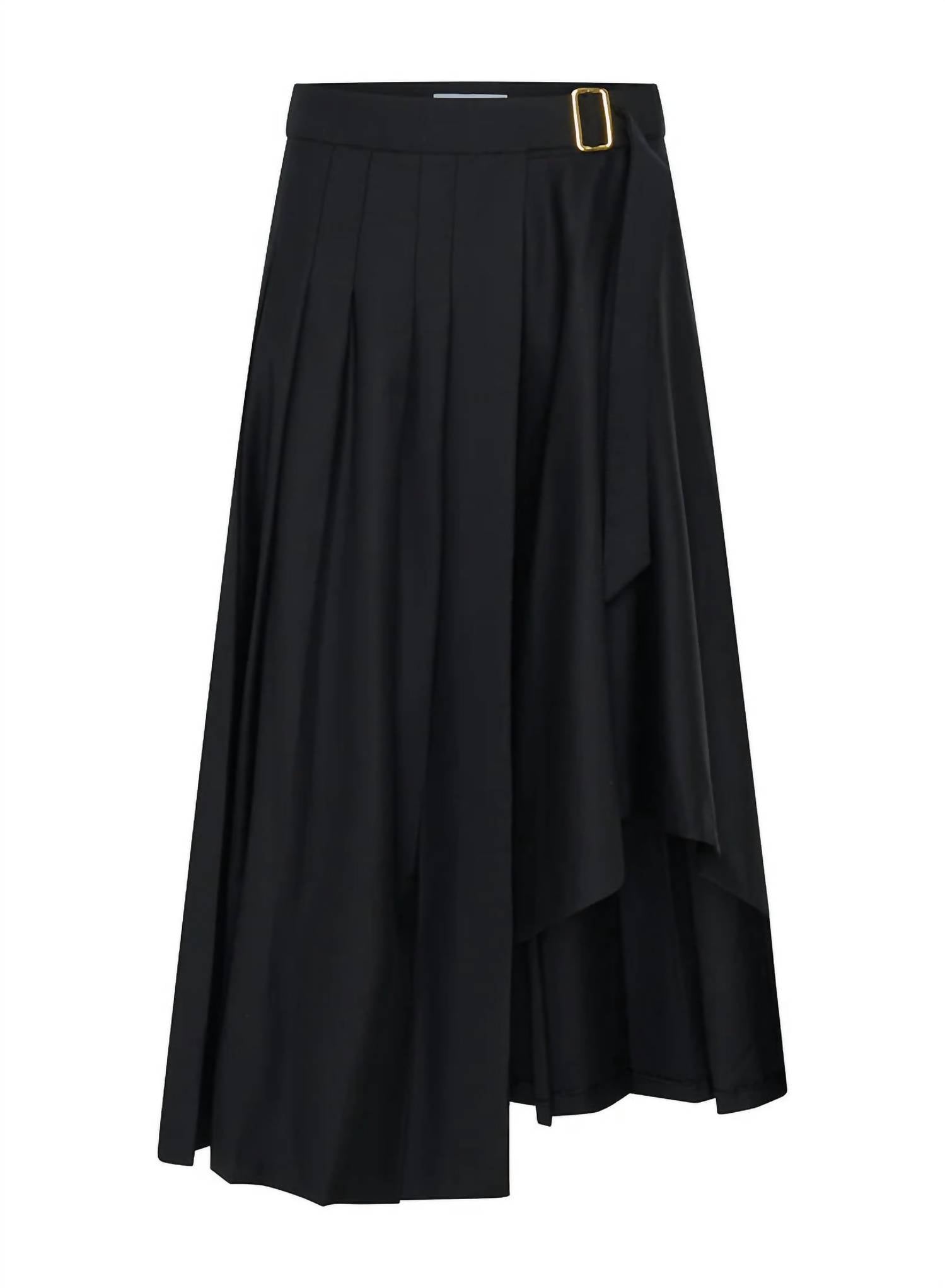 ANNA QUAN Virginia Midi Skirt in black - women's skirt - alternate view