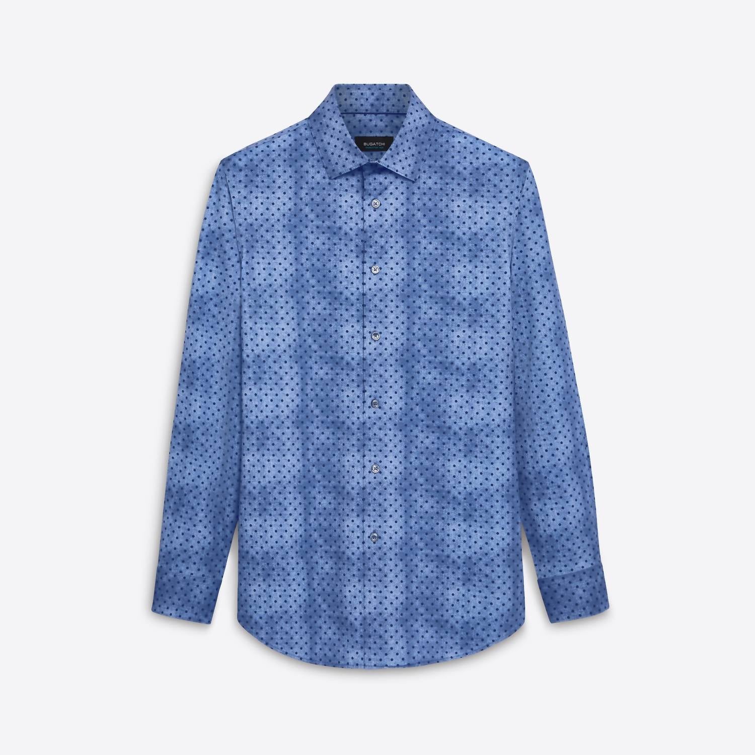 Bugatchi Uomo - James Polka Dot Print Ooohcotton Shirt