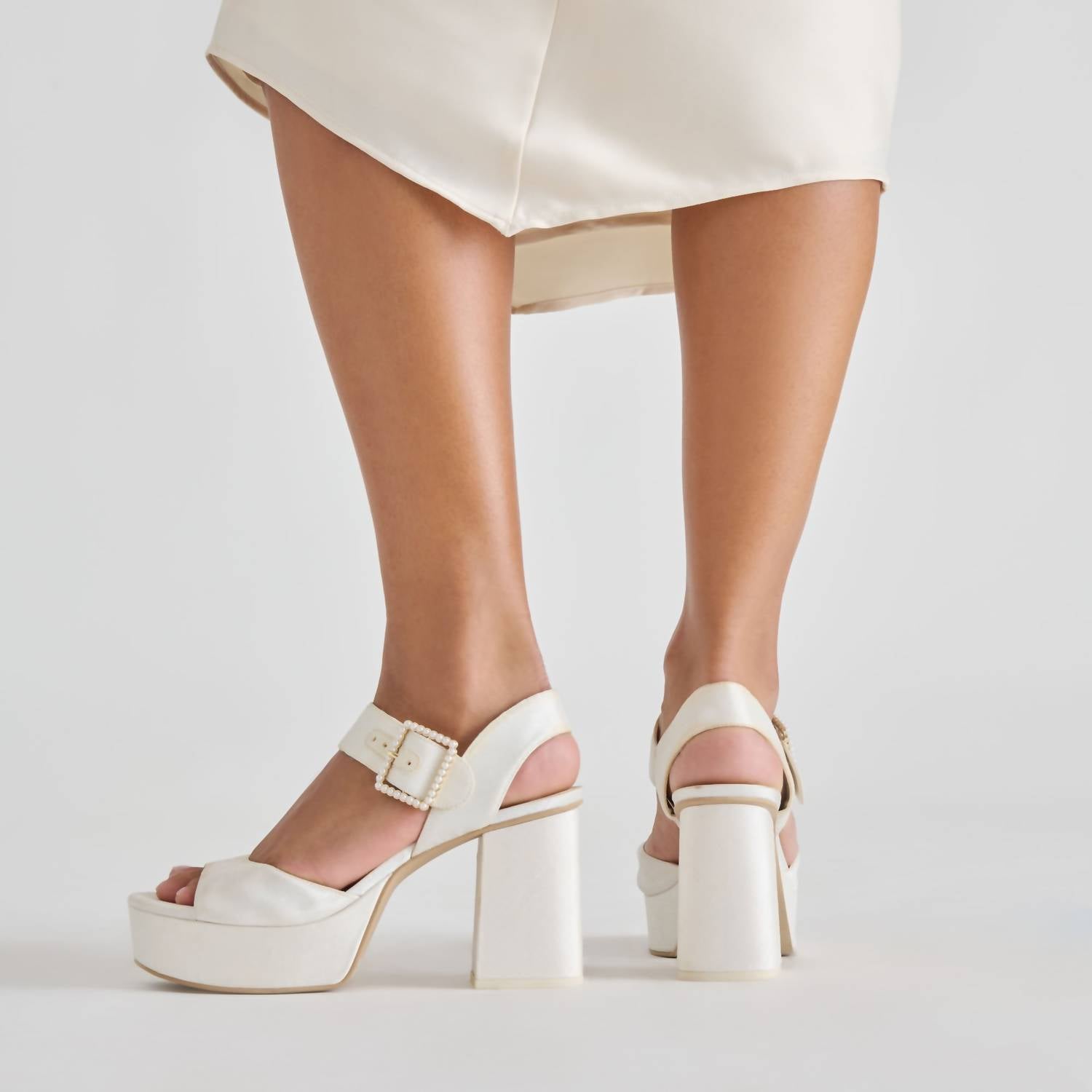 Dolce Vita Women's Bobby Pearl Heels in white - women's heels - alternate view