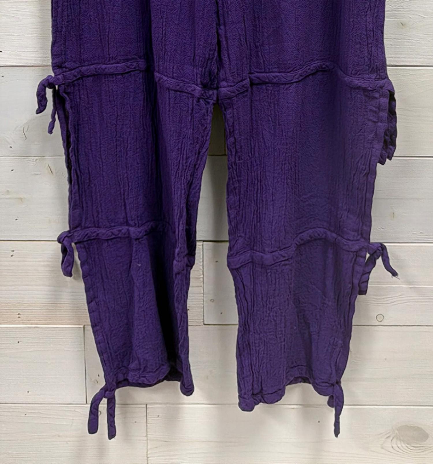 Oh My Gauze! Women's Kally Pant in grape - women's pants - detail view
