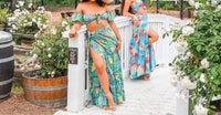 Surelymine - Miami Vibes Printed Maxi Skirt Set