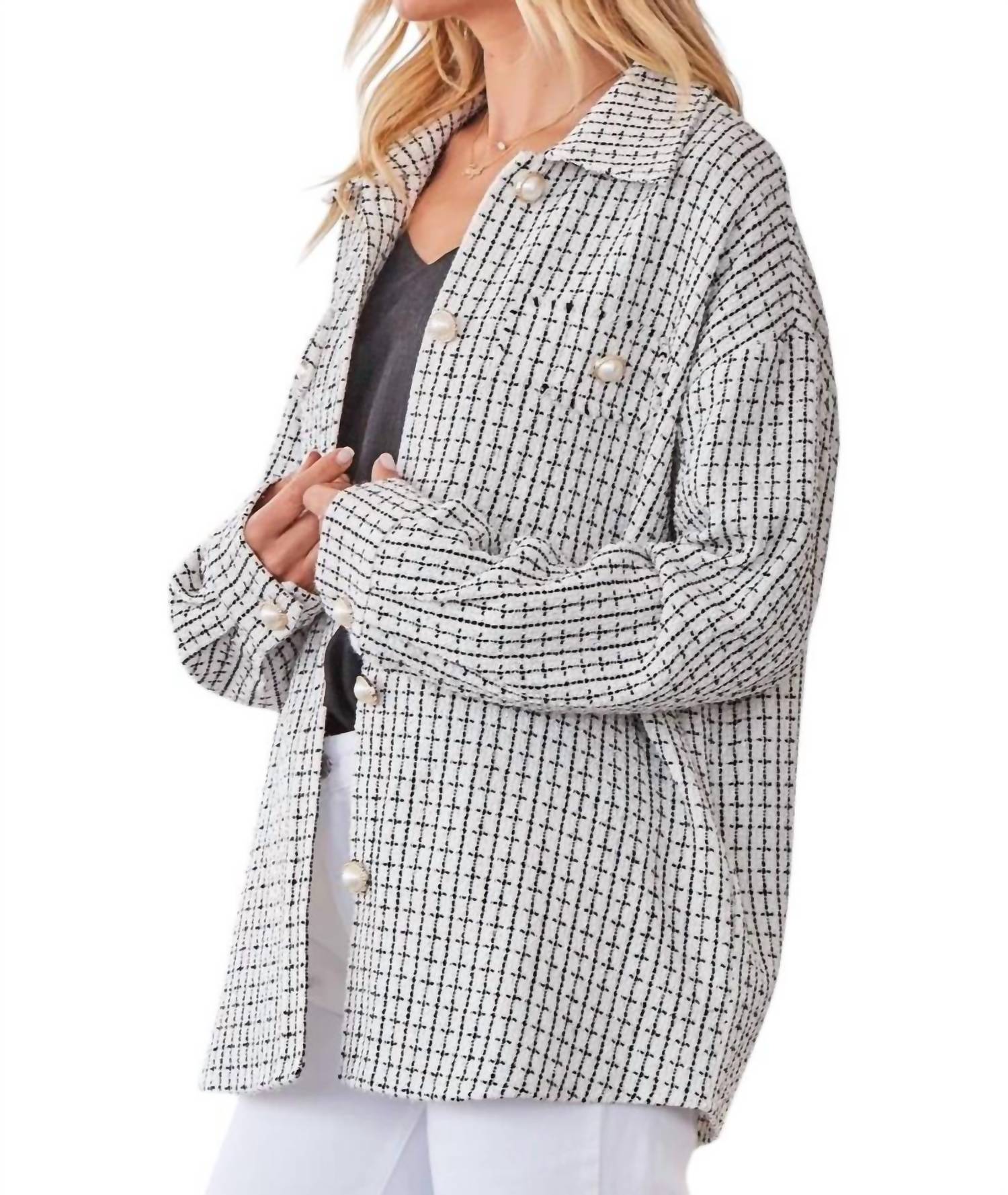 Andree By Unit - Fall For You Tweed Shacket