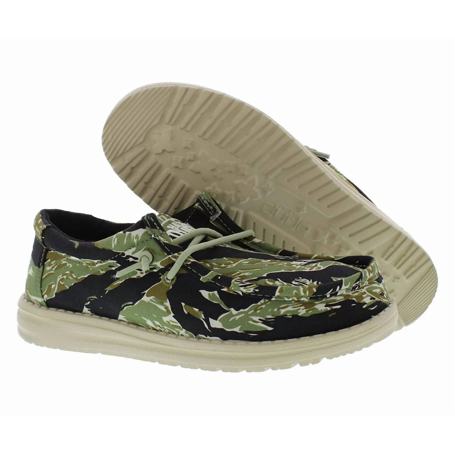 Hey Dude - Kid's Wally Tiger Stripe Camo Sneaker