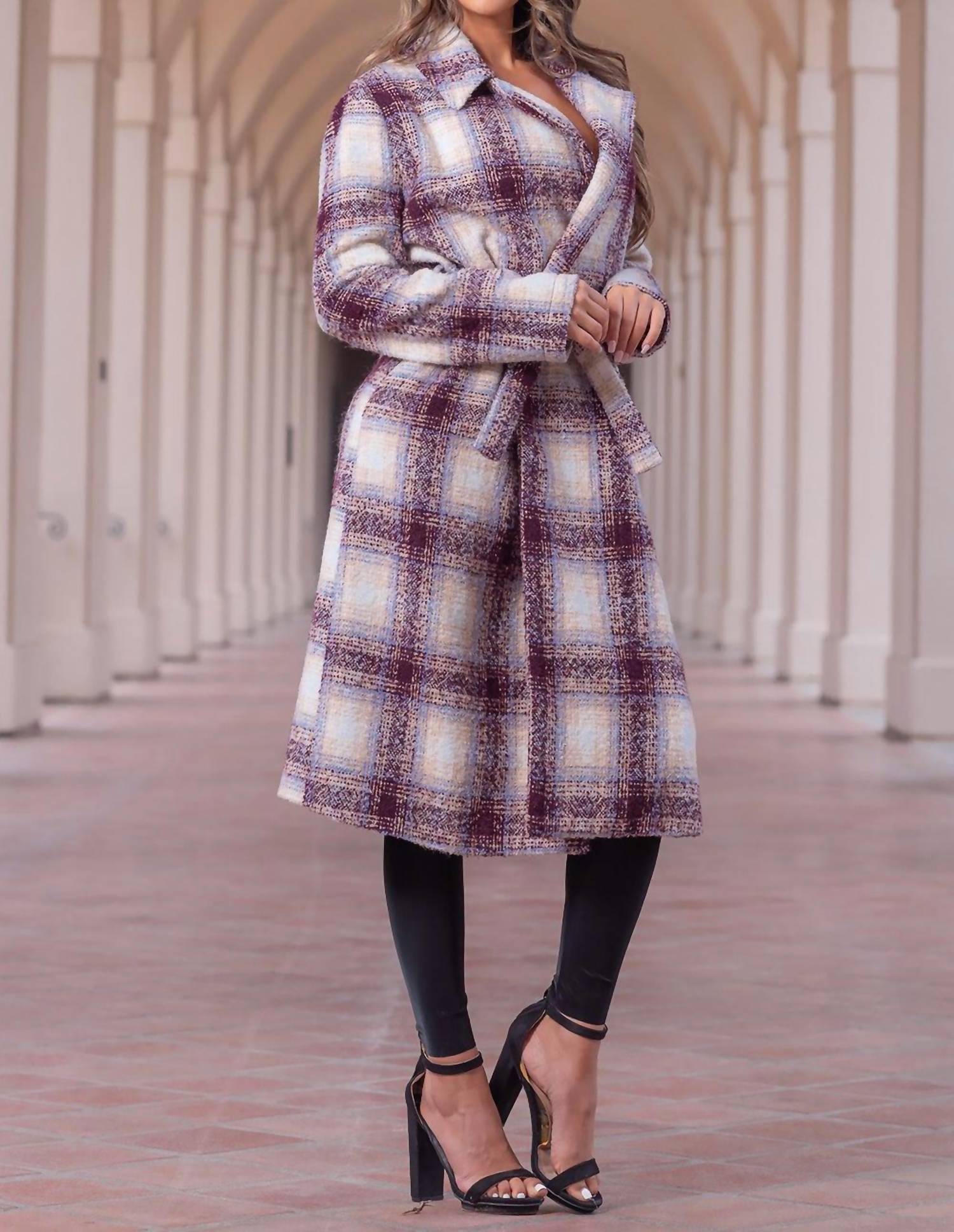 Little Secret Of Mine - Plaid Tweed Coat